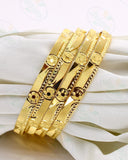 FANCY FLORET GOLD PLATED BANGLES