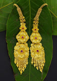 DELIGHTFUL GOLDEN KANCHAIN WITH EARRINGS