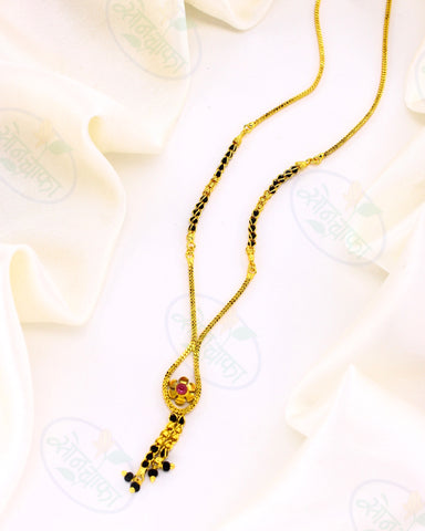 CHIC & FANCY FLORET GOLD PLATED MANGALSUTRA