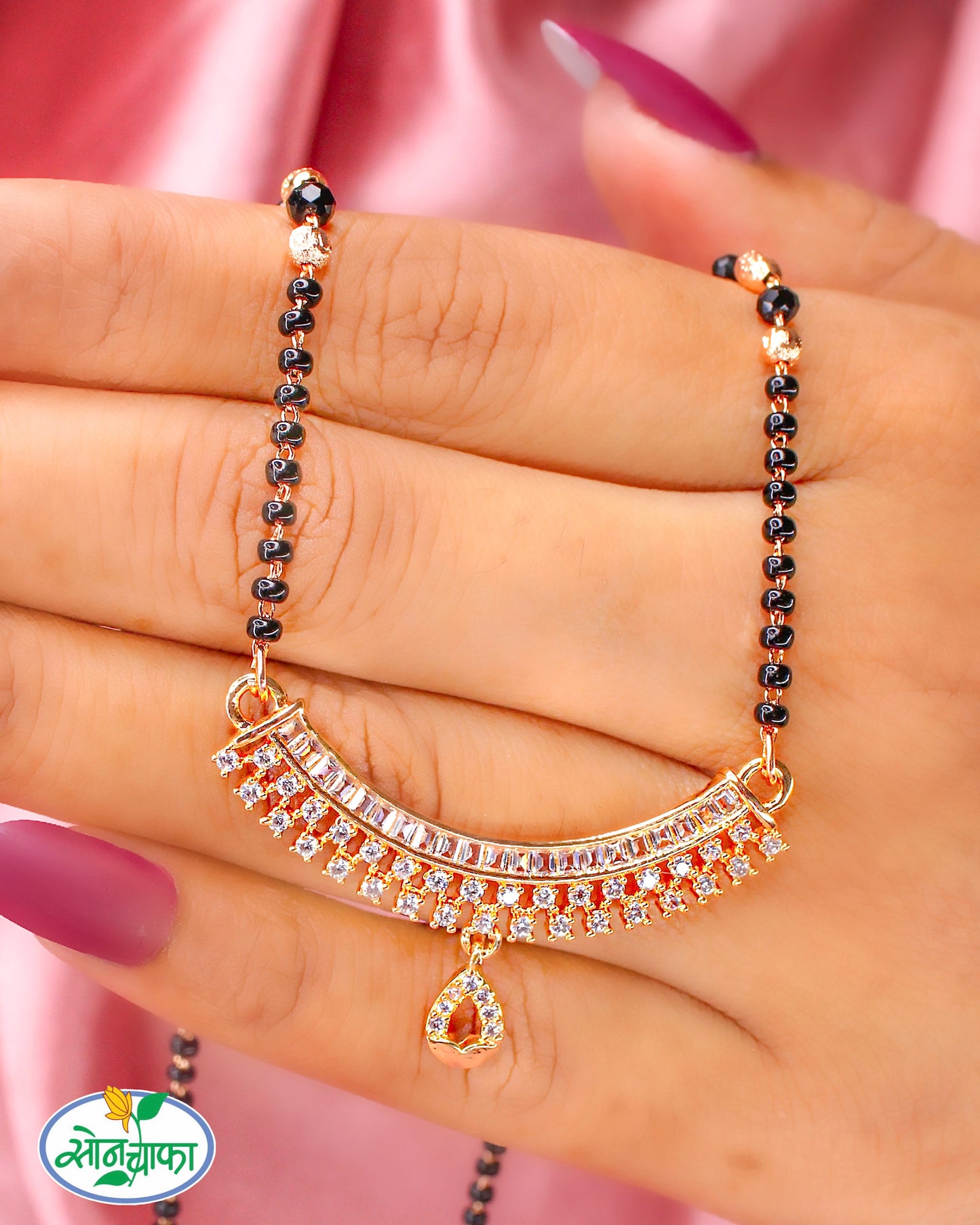 SUBTLE DAINTY DIAMOND MANGALSUTRA