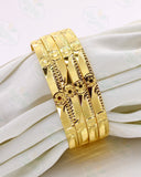 FANCY FLORET GOLD PLATED BANGLES