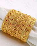 DELIGHT FLORAL GOLD PLATED BANGLES