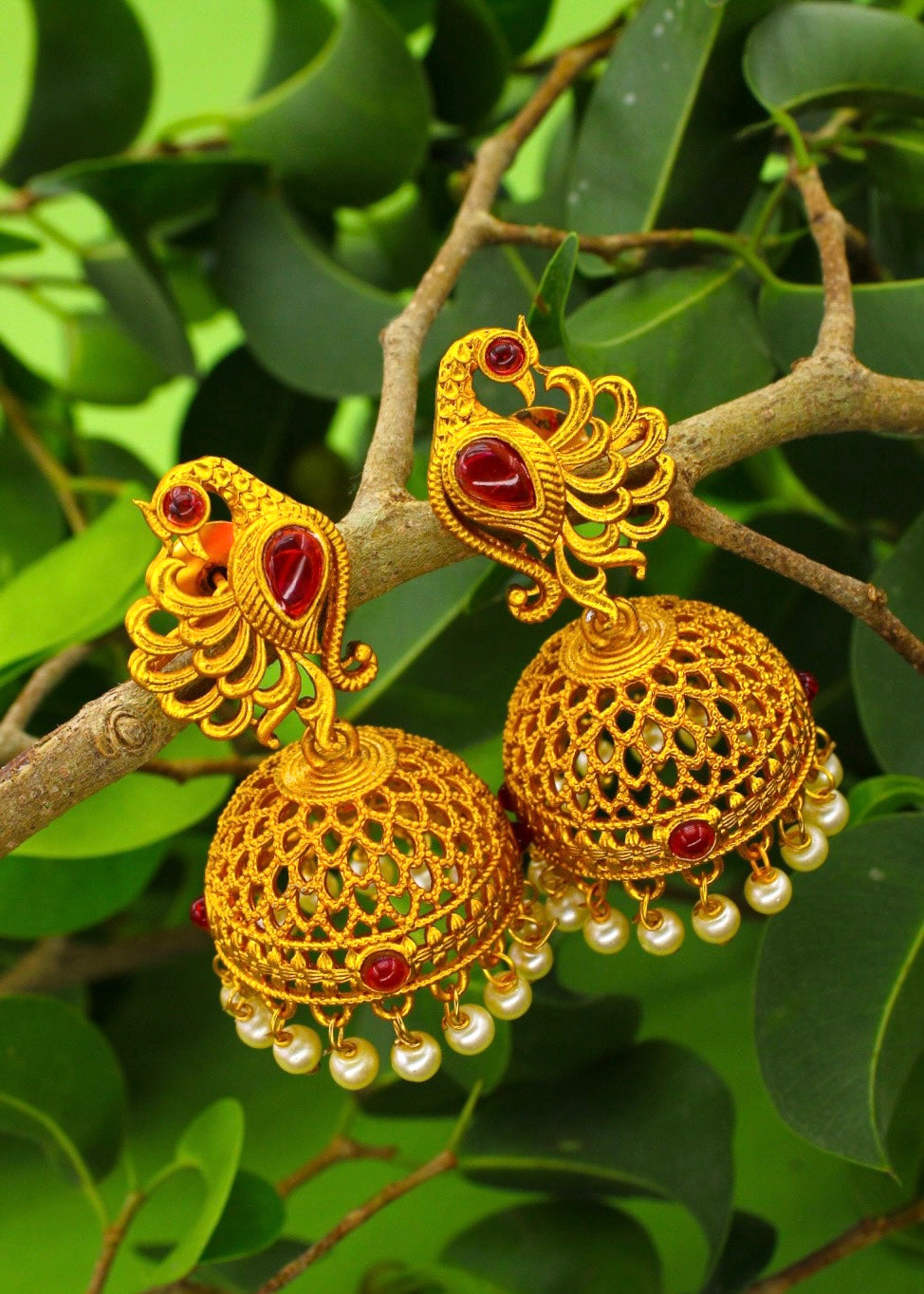 ATTRACTIVE PEACOCK JHUMKI