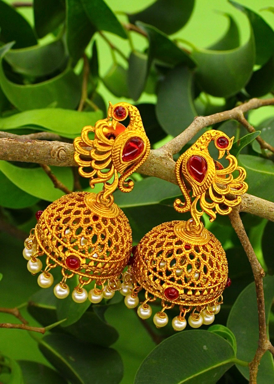 ATTRACTIVE PEACOCK JHUMKI