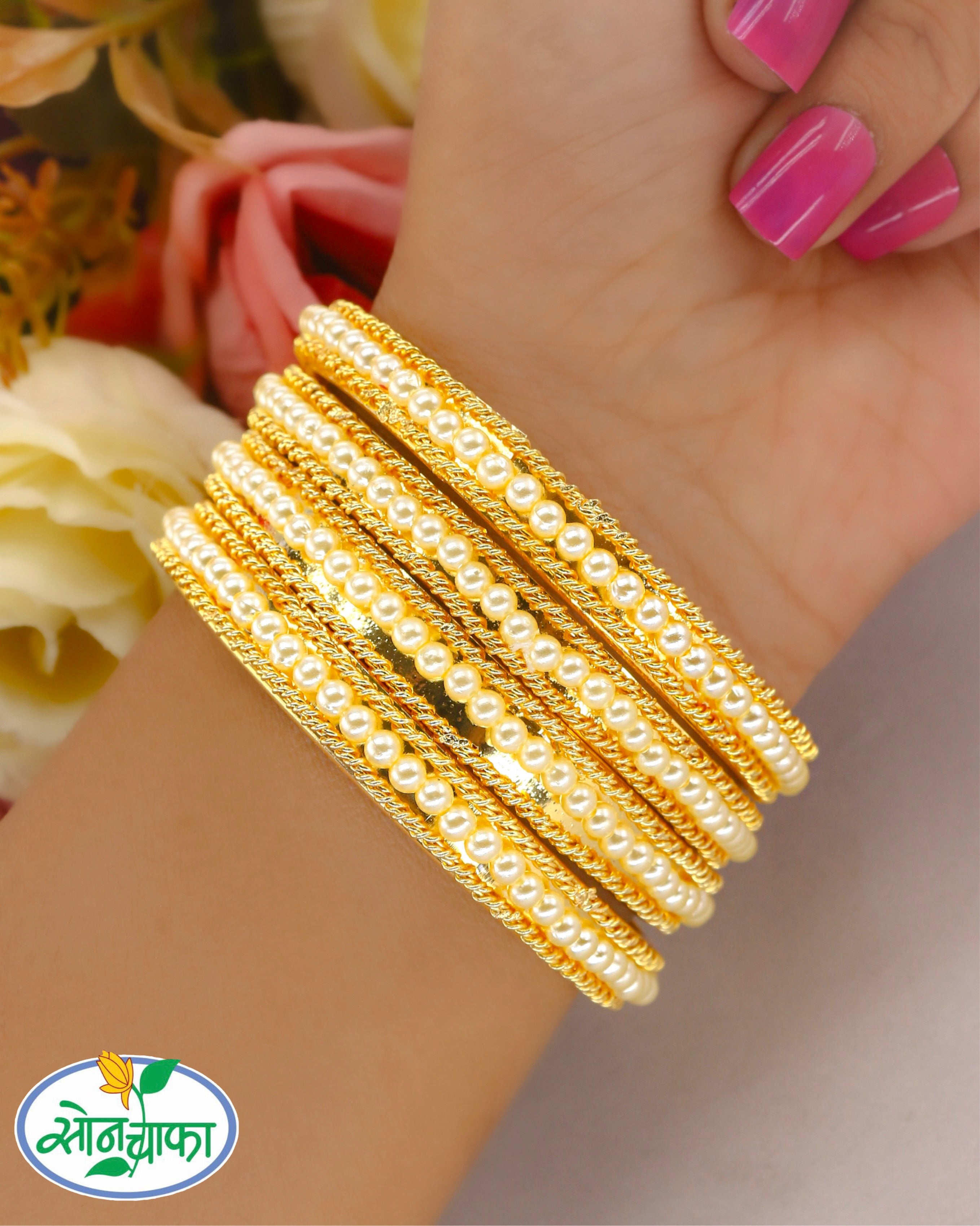 Bangle Design Using Moti IMPRESSIVE MOTI BANGLES – Sonchafa