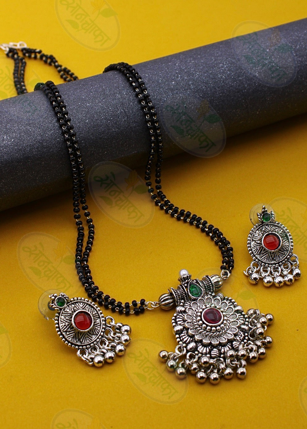 OXIDISED BLOSSOM MANGALSUTRA