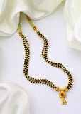 BLACK WITH GOLDEN BEADS MANGALSUTRA