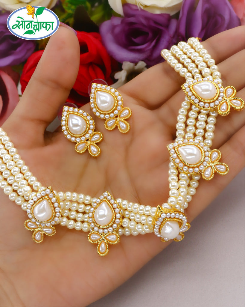 Orissa Solid 9k Gold Pearl Necklace – REBELLIOUS GRACE
