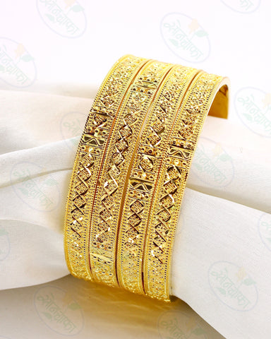 REGAL ELEGANCE GOLD PLATED BANGLES