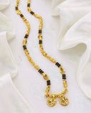 GLIMMERING GOLD PLATED WATI PENDANT MANGALSUTRA