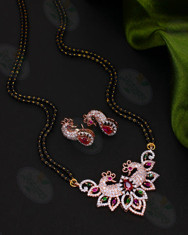 CHARMING PEACOCK DIAMOND MANGALSUTRA