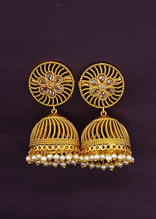 FLORAL ANTIQUE JHUMKI
