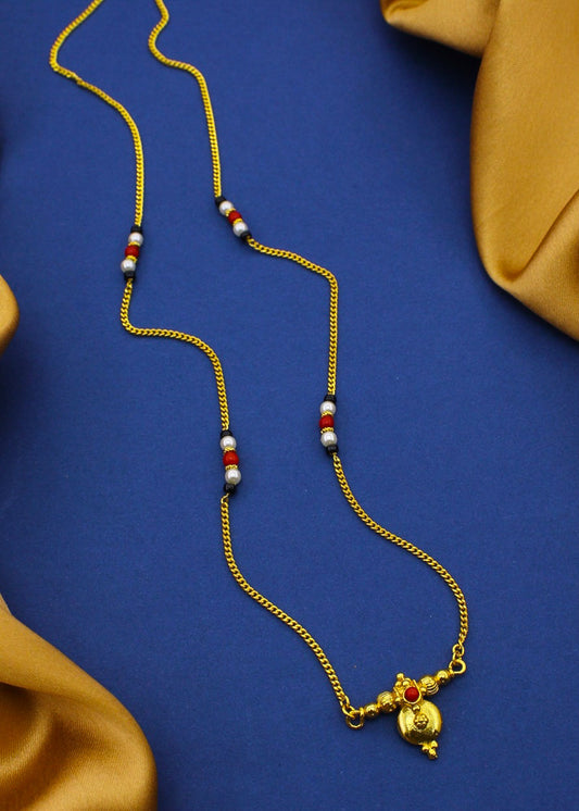 MARRON BEADS WAATI MANGALSUTRA