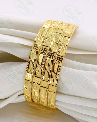 MAJESTIC GLEAMING  GOLD PLATED BANGLES