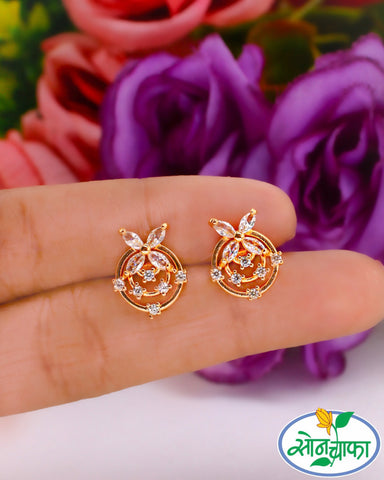 LUXURIOUS GLOW DIAMOND STUD EARRINGS