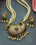 EXQUISITE PEACOCK MOTI NECKLACE