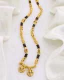 GLIMMERING GOLD PLATED WATI PENDANT MANGALSUTRA