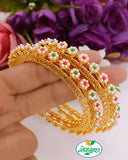FLORAL RADIANCE PEARL BANGLES