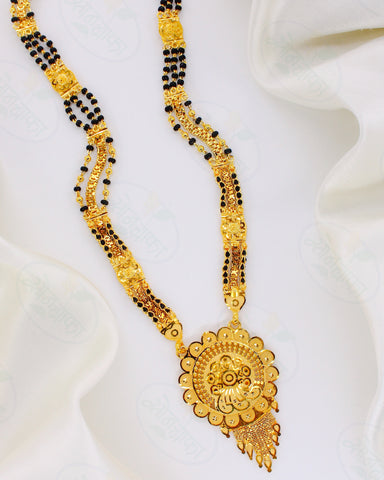 IMPRESSIVE GOLD PALTED MANGALSUTRA