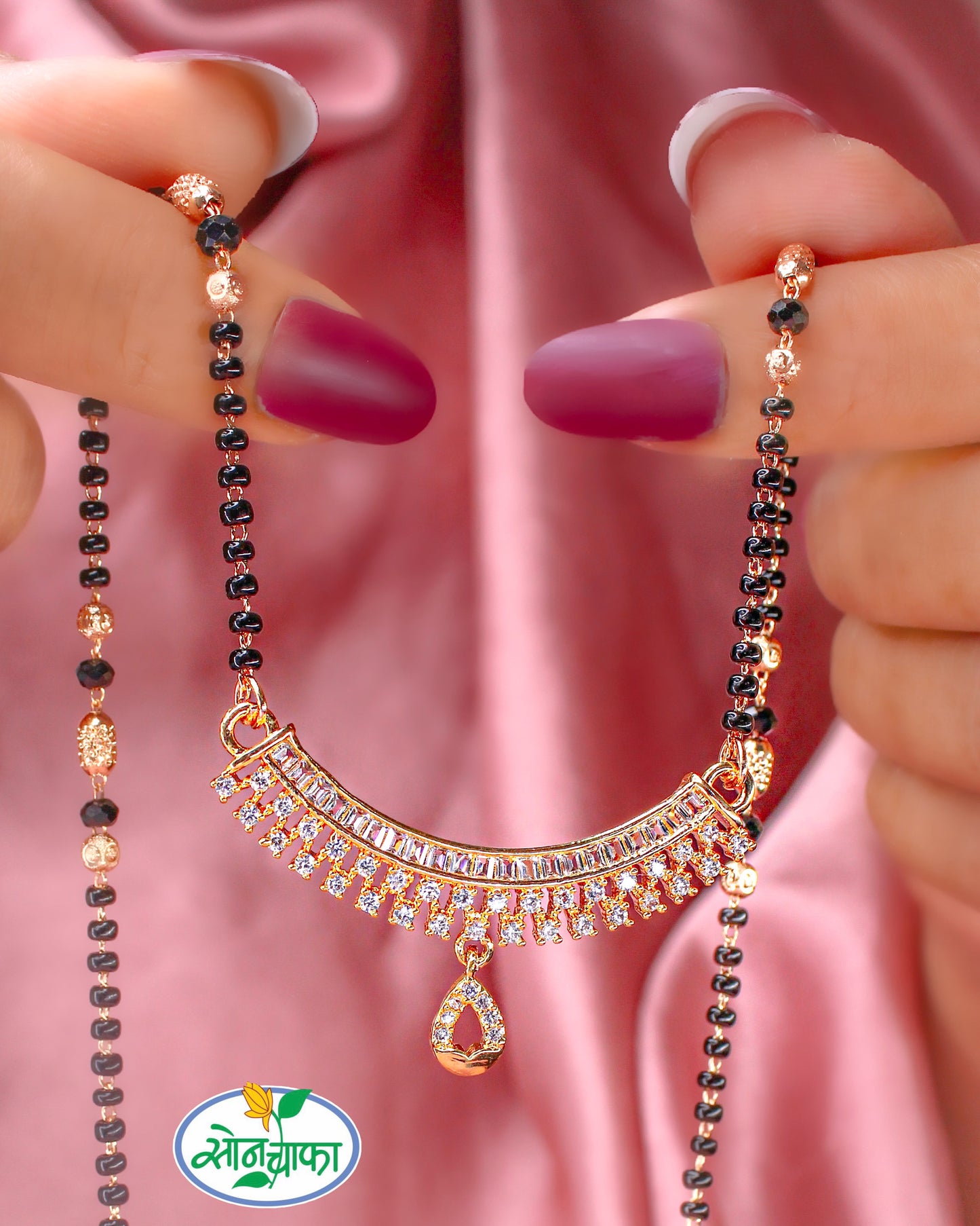 SUBTLE DAINTY DIAMOND MANGALSUTRA