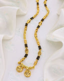 GLIMMERING GOLD PLATED WATI PENDANT MANGALSUTRA