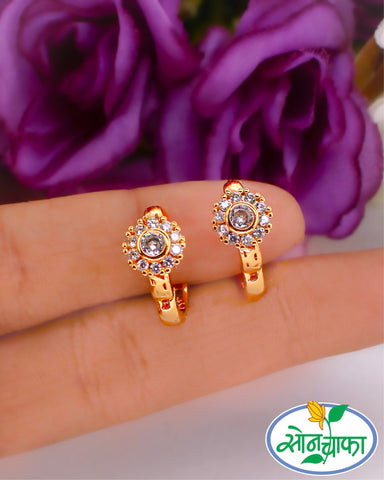 SHIMMERING DAINTY DIAMOND EARRINGS