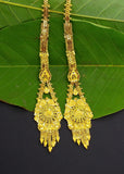 GOLD TONE EARRINGS WITH KANCHAIN