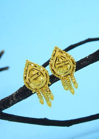 18k Gold Plated Sterling Silver Half-Hoop Earrings from Peru - Golden  Fantasy | NOVICA