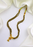BLACK WITH GOLDEN BEADS MANGALSUTRA
