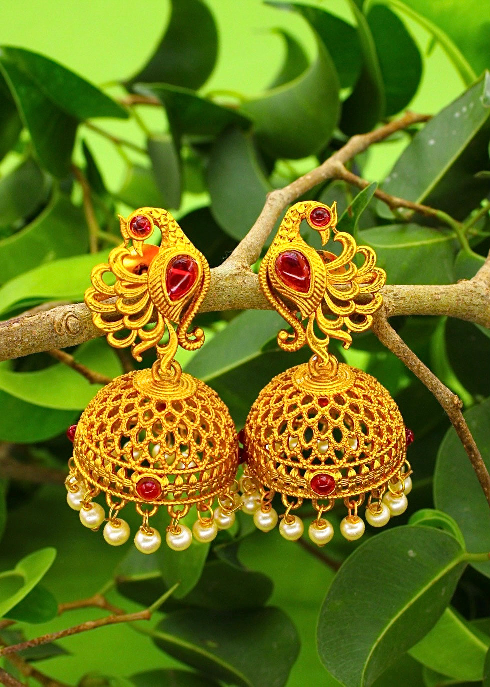 ATTRACTIVE PEACOCK JHUMKI