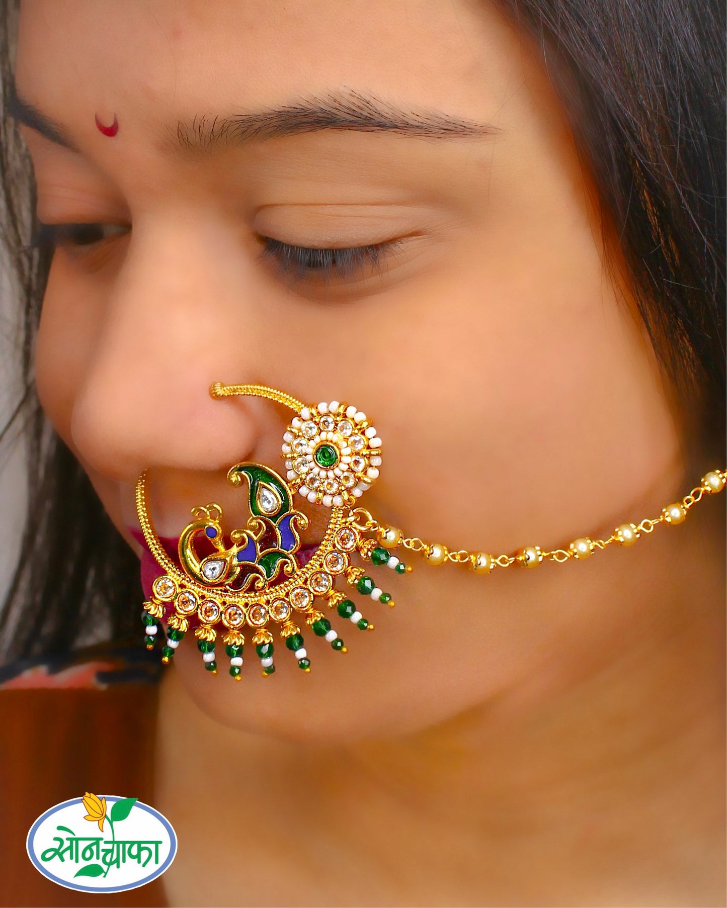 OPULENT ALLURE PEACOCK DESIGNER NATH