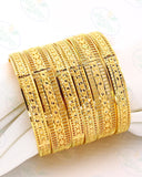 UNIQUELY DESIGNED GOLD PLATED BANGLES