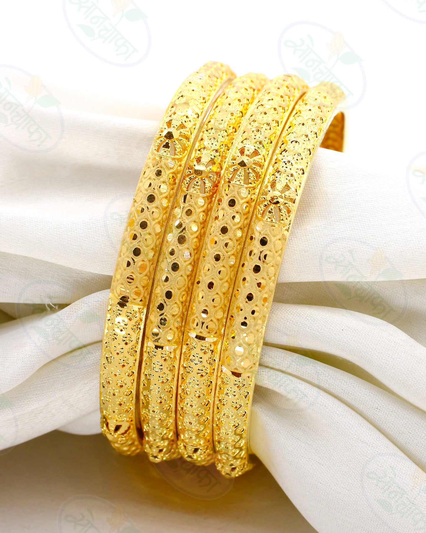 ARTISTIC DESIGN FANCY GOLD PLATED BANGLES