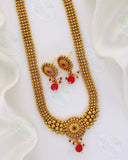 CLASSIC TRADITIONAL GOLDEN BEADED NECKLACE