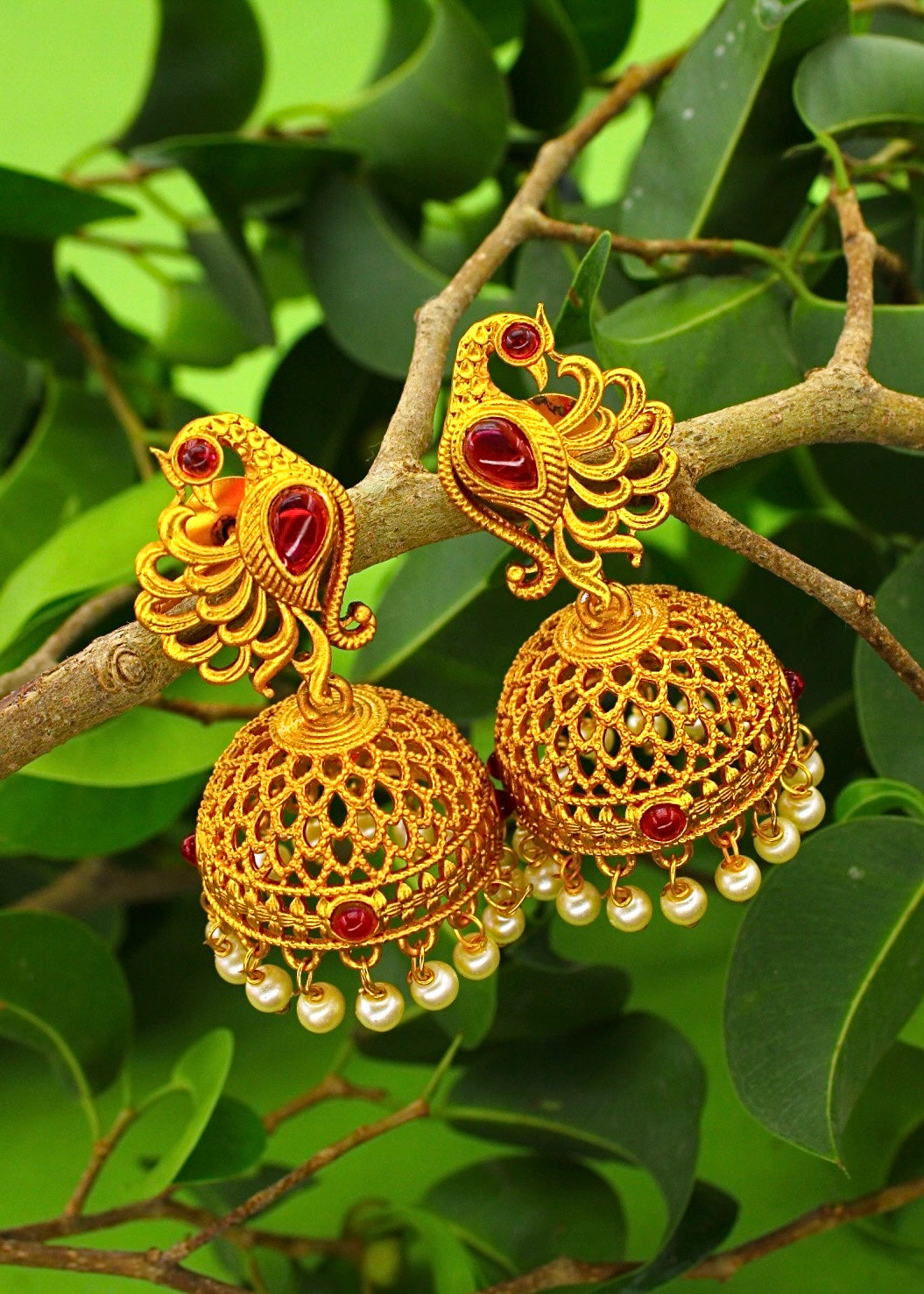 ATTRACTIVE PEACOCK JHUMKI
