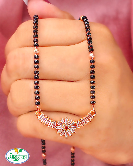 GLEAMING FLOWER DIAMOND MANGALSUTRA