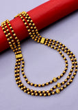 THREE LAYERS GOLDEN BEADS NECKLACE