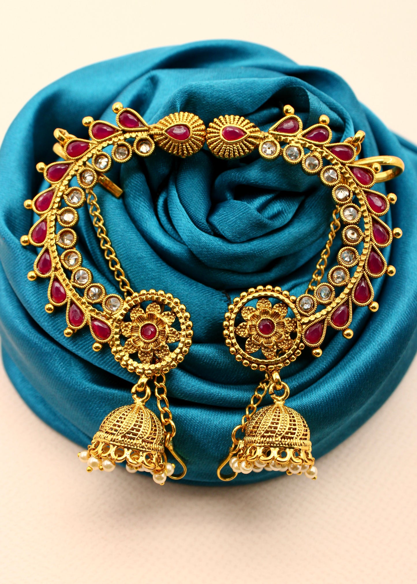 FLOWERET ANTIQUE EAR-CUFFS