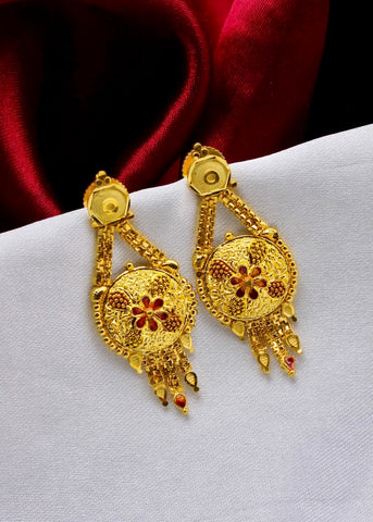 Exclusive 1grm Gold Earrings Collection 1gram gold earrings jumkas  Gold  earrings designs Earrings collection Earrings