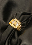 GLOSSY GOLD PLATED MEN'S RING