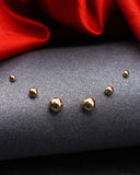 CLASSY GOLDEN BEADS EAR-STUDS