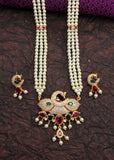 DAZZLING PEACOCK MOTI NECKLACE