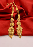 FLOWERET GOLD PLATED EARRINGS WITH KANCHAIN