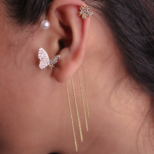 FANCY BUTTERFLY EAR-CUFFS