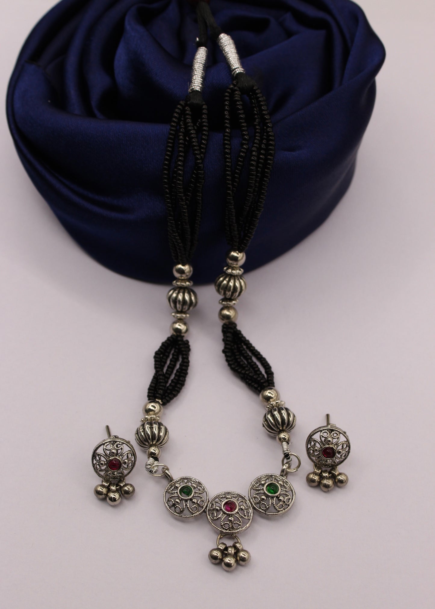 OXIDISED DESIGNER MANGALUSTRA
