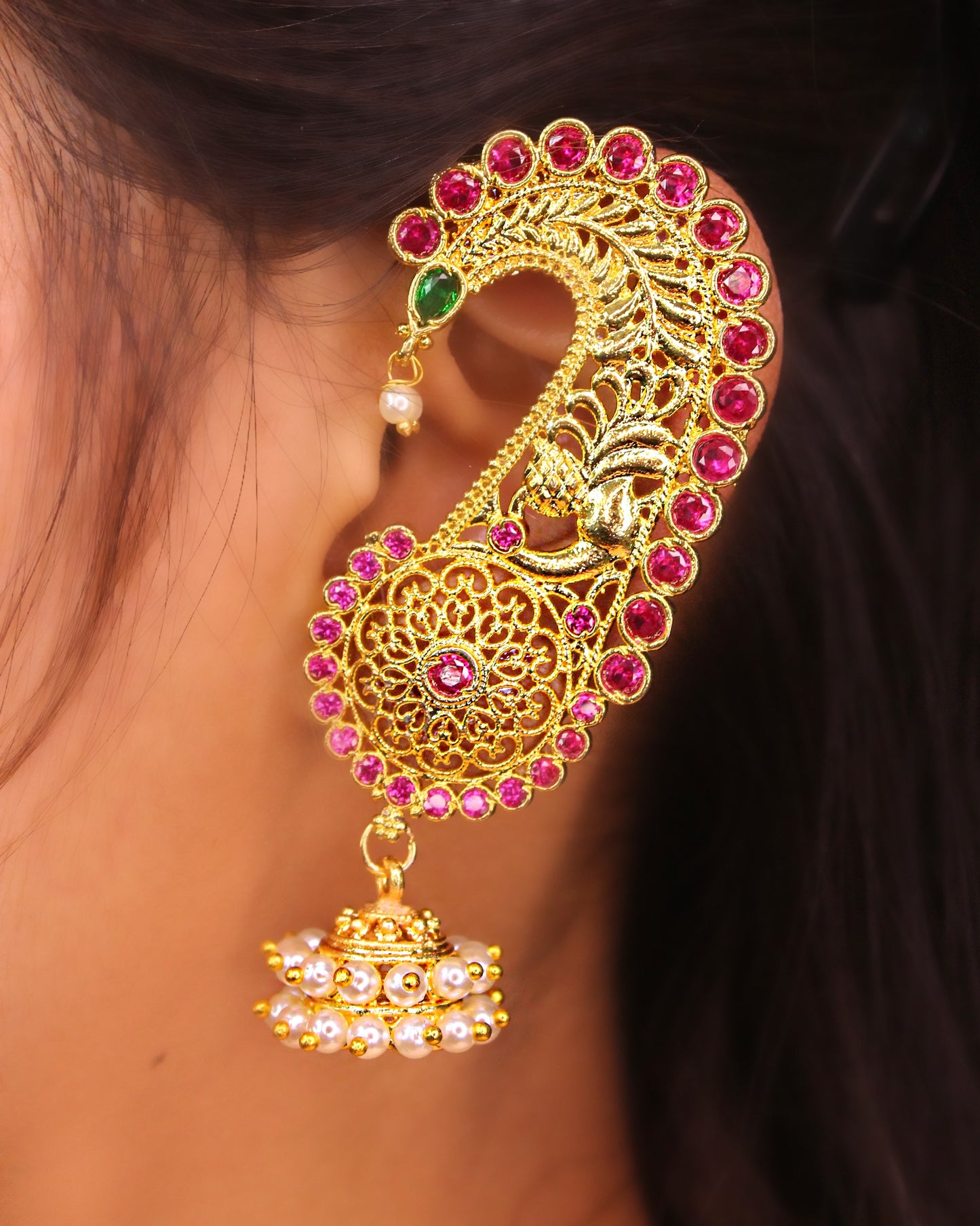 ALLURING PAISLEY EAR-CUFFS