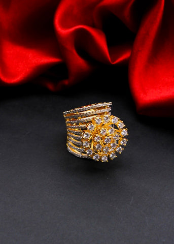 Buy Adjustable Polki Gold Ring/ Indian Finger Ring/ Indian Ring/ Indian  Jewelry/ Statement Ring / Antique Indian Gold Plated Finger Ring Online in  India - Etsy
