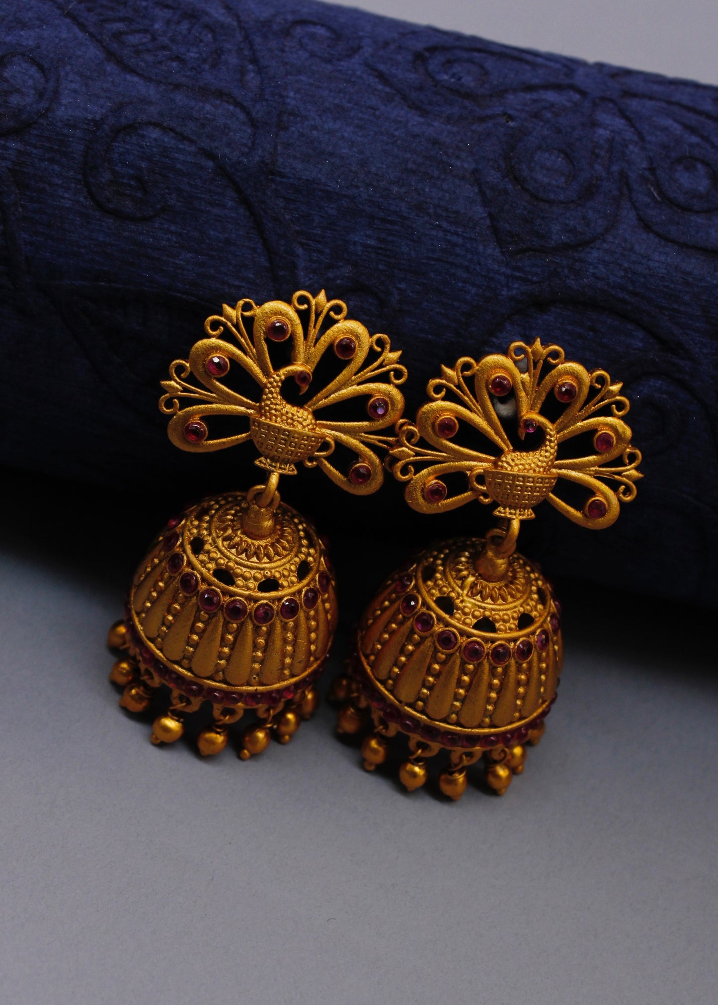 PEACOCK MATTE JHUMKA