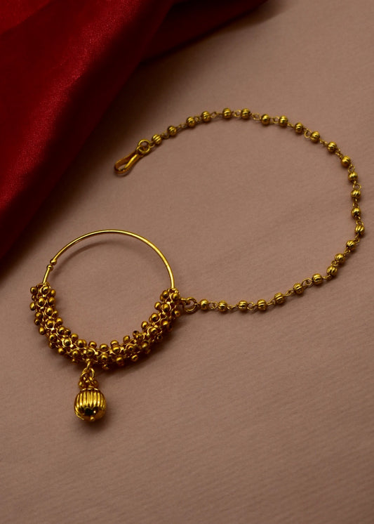 GOLDEN BEADS DESIGNER NOSE RING