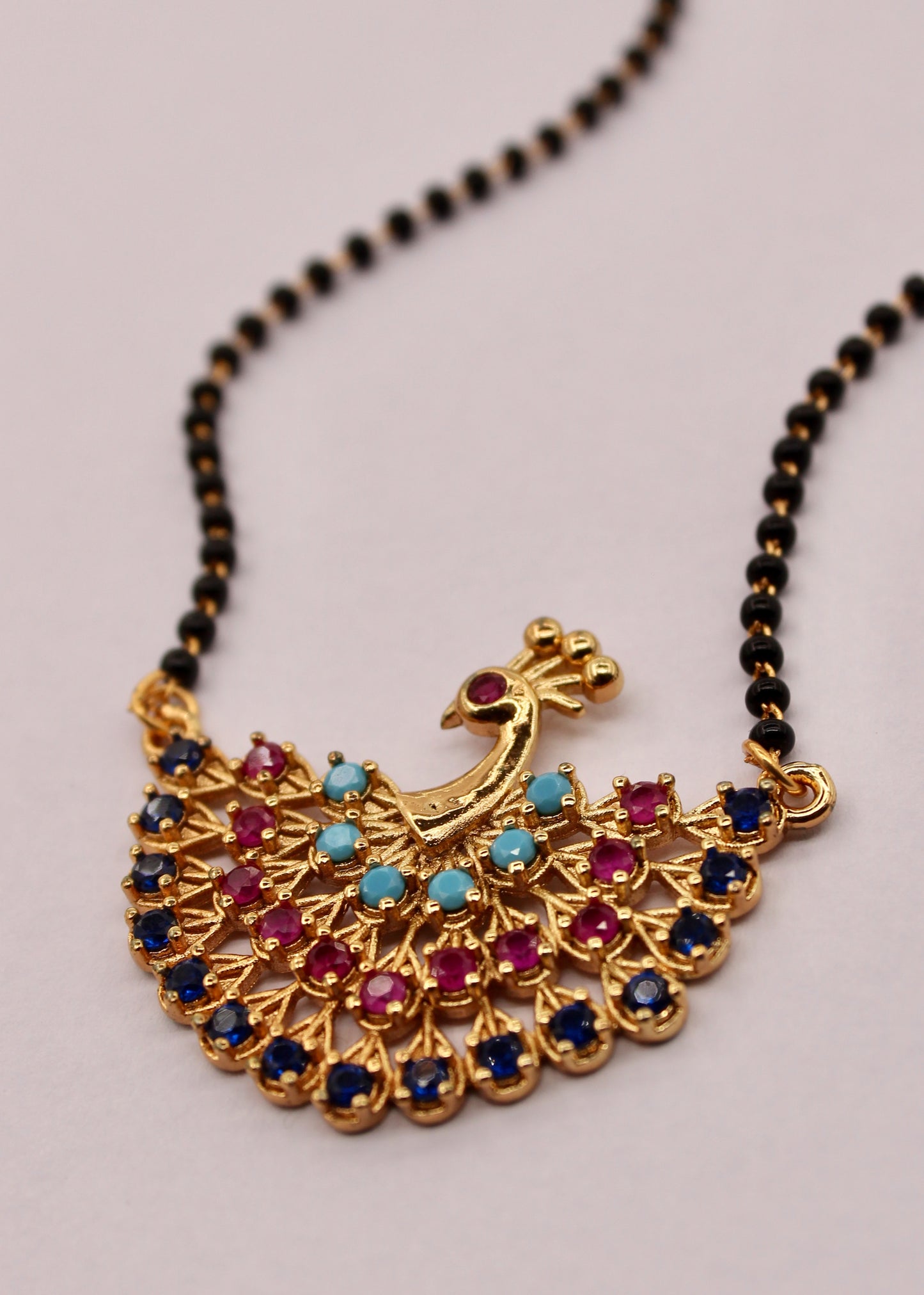 GORGEOUS PEACOCK DIA MANGALSUTRA